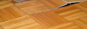 parquet lifted up under influence of destructive elements