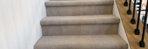 Beautiful carpeting on stairs in home